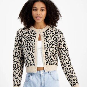 NWT Madden Girl Juniors' Crewneck Mossy Button Front Cardigan Size XL